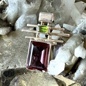 Amethyst & Peridot Pendant